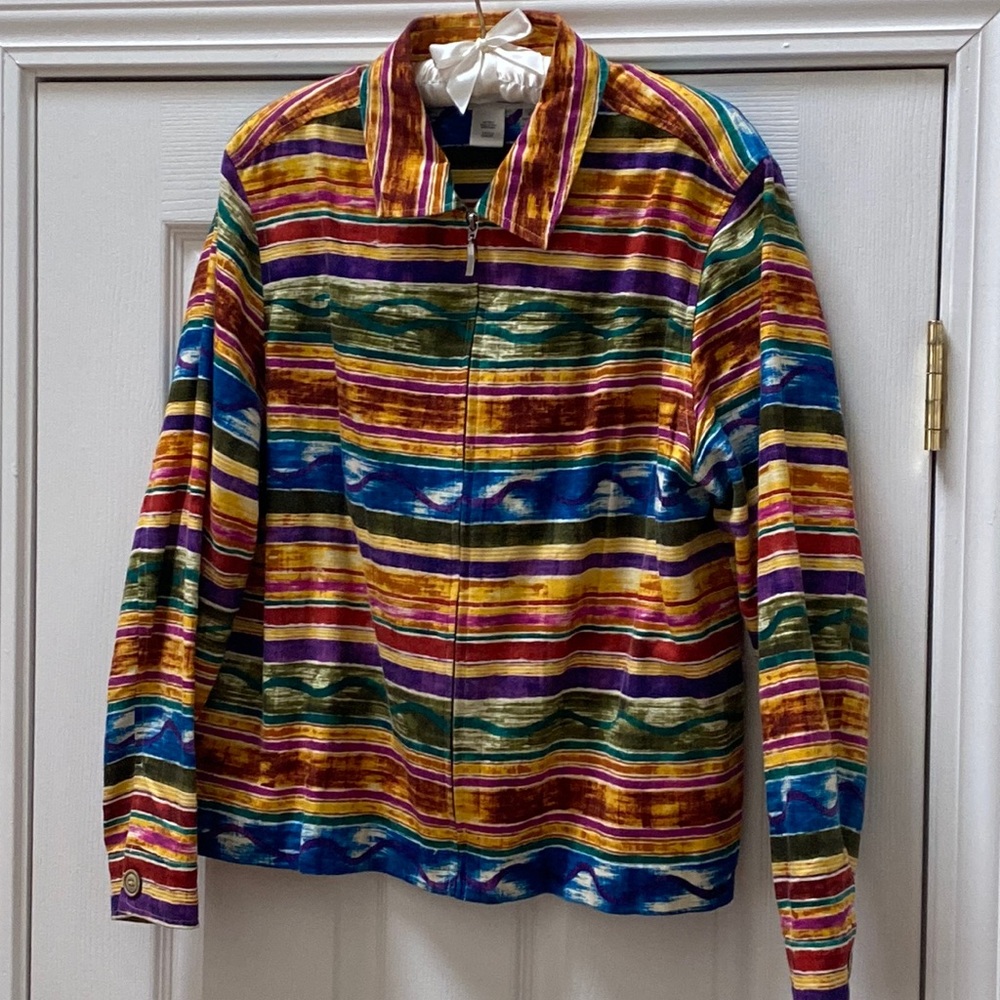 VTG Boho Coldwater Creek Colorful Jacket, Size L